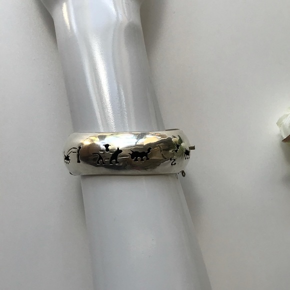 VTG Taxco México Sterling Silver Cuff Bracelet - Picture 4 of 9